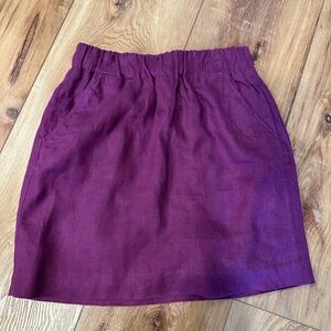 LOFT Purple Smocked Mini Skirt